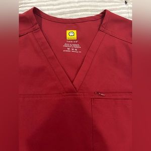 Burnt red scrub top